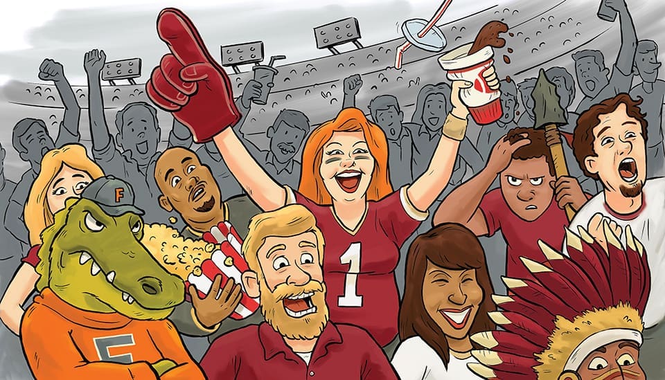 Discovering the Roots of College Football's Oldest Rivalries 1 Illustration by Jack Spellman