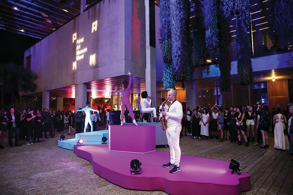 Peformance at PAMM party; Photography by PAMM