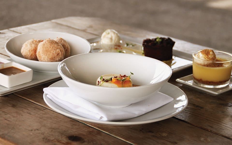 An array of desserts at Verde inside PAMM; Photography by PAMM