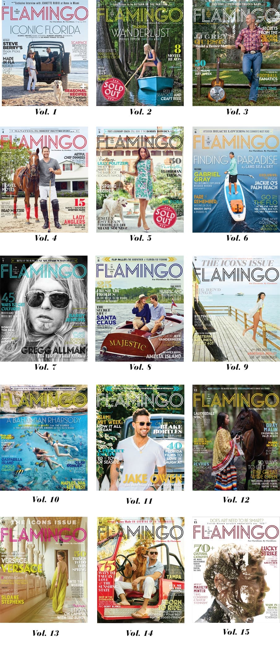 back issus covers displayed