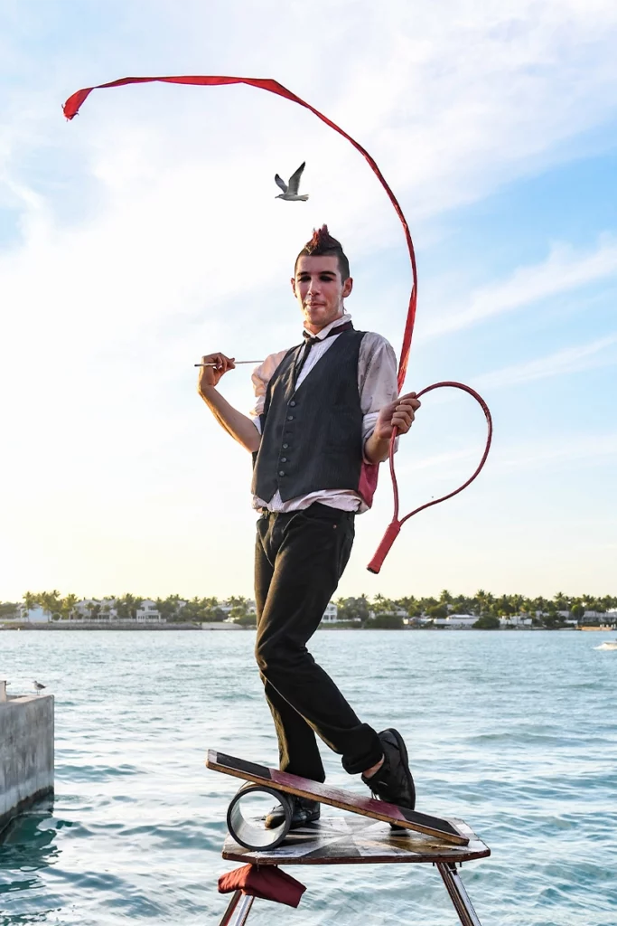 Will Flederman, "The Loud Mime" in Mallory Square, Key West