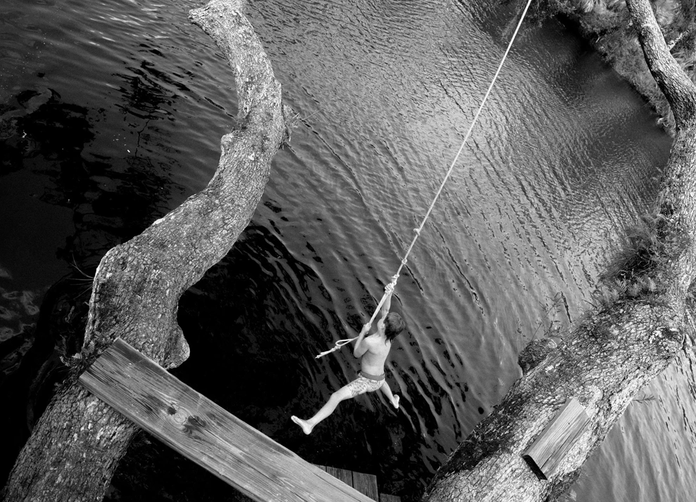 a rope swing over Myakka River