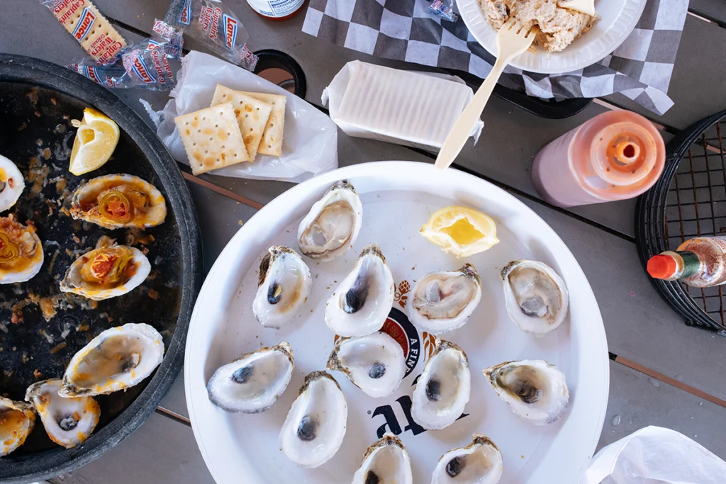 Oysters and crackers