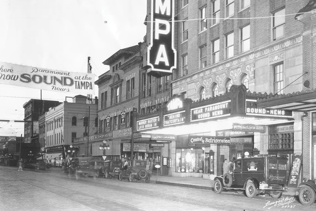 The exterior of the Tampa Theatre in 1929.