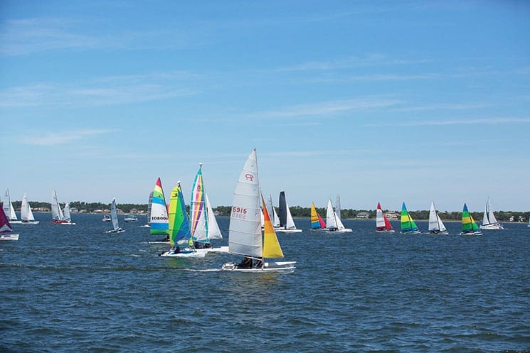 The Tide: Fall 2016 2 Blowing in the wind at the Juana Good Time Regatta in Santa Rosa Sound. Photography by Mark Tepe