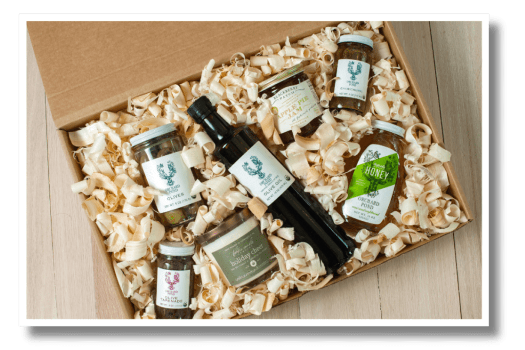 Orchard pond gift box in Flamingo's holiday gift guide