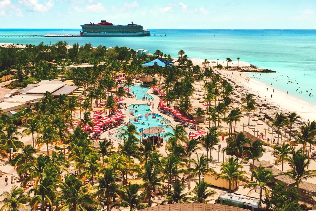 Tropical Beach Club at Virgin Voyages Cruise