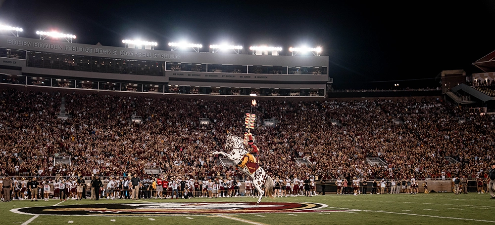 Osceola and Renegade at Doak Campbell Stadium 