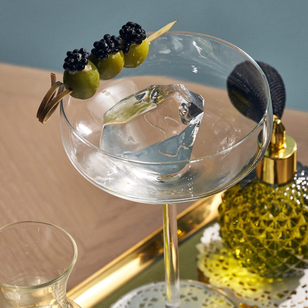 A caviar inspired martini.