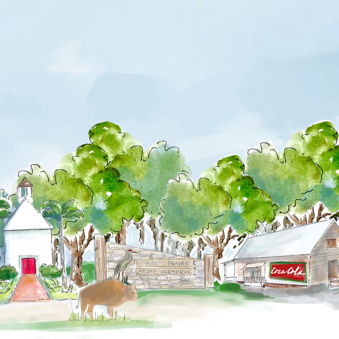 Illustration of Micanopy, FL.