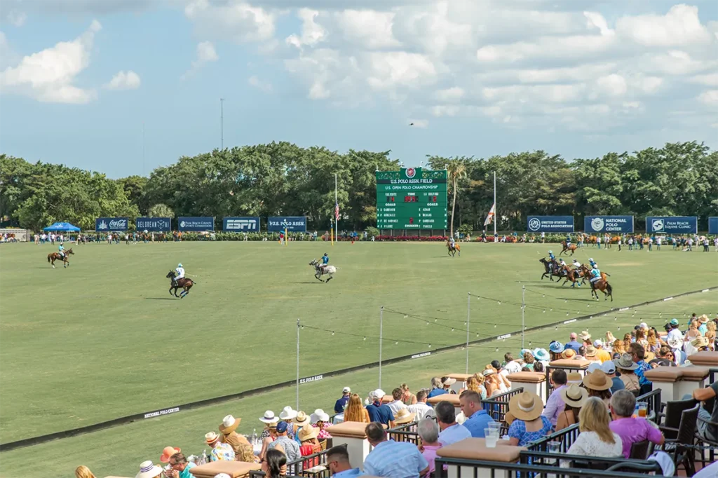 A polo game at the National Polo Center.