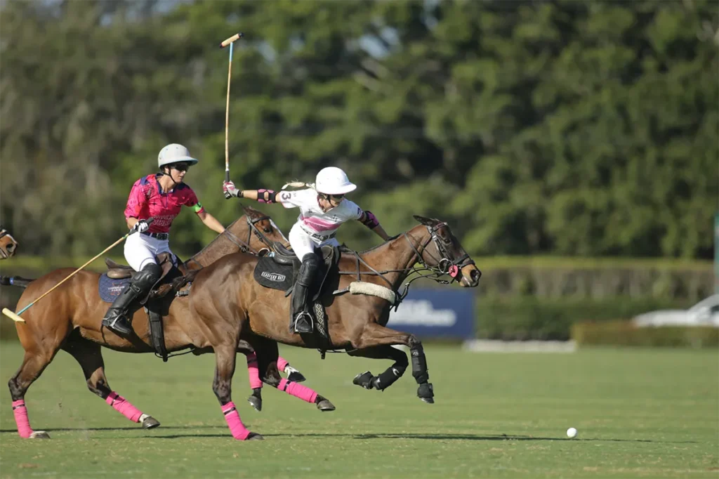 Competitors at the US Open Women's Polo Championship.