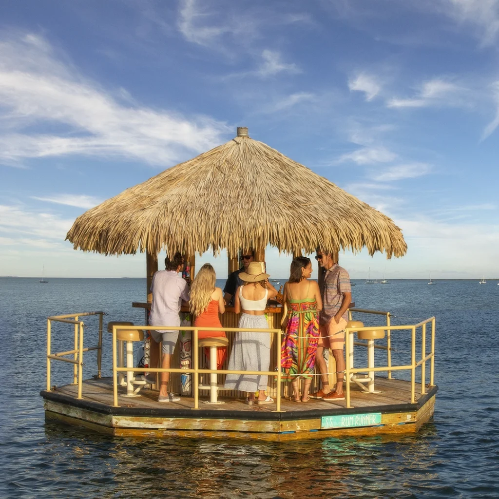 A Weekend at Bungalows Key Largo 8 floating tiki bar